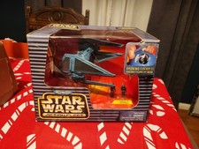 Galoob Micro Machines Star Wars Action Fleet Tie Interceptor W  Pilot Stand-1996