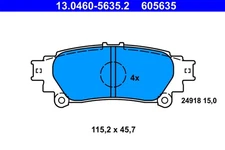 Rear Axle ATE 13.0460-5635.2 Brake Pad Set, Disc Brake for Lexus, Toyota