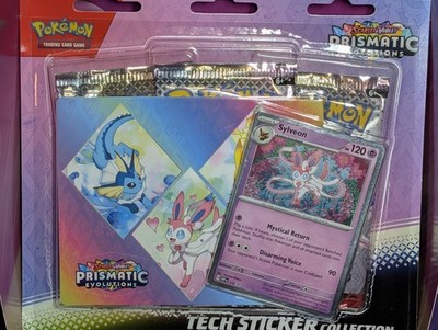 Prismatic Evolutions 3 Pack Blister Tech Sticker Collection Pokemon Tcg Sealed | eBay Prismatic Evolutions 3 Pack Blister Tech Sticker Collection Pokemon Tcg Sealed | eBay