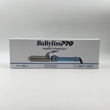Babyliss Pro 1.5 Nano Titanium Spring Curling Iron - Bluesilver Babyliss Pro 1.5 Nano Titanium Spring Curling Iron - Bluesilver