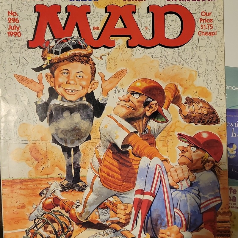 MAD Magazine Issue #296 July 1990 Baseball Humor & Satire Illustrated English