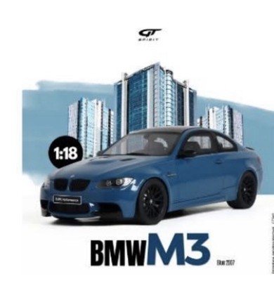 BMW M3 ( E92 )- Laguna Seca Blue - 2007 - GT Spirit - 1/18 - GT941