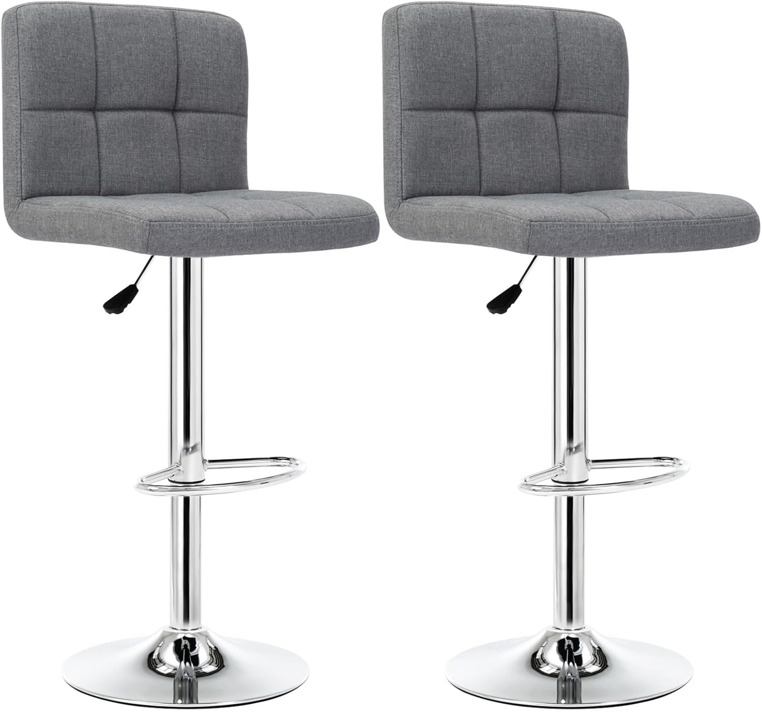 Velvet Bar Stools Set of 2 Orange Kitchen Counter Metal Legs