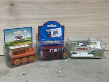 Thomas And Friends Wooden Railway Vehicle Lot Bertie Terence Harold Used In Box