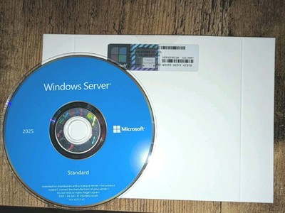 Microsoft Windows Server 2025 Standard, 16 Core License, DVD & COA
