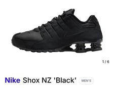 Nike Shox NZ Triple Black 378341-001 Men's Sizes 10.5 NEW WITH BOX SHOX NATION