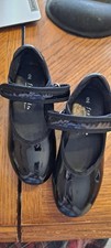 Danskin Freestyle Patent Black Tap Dance Shoes Girls Size 9