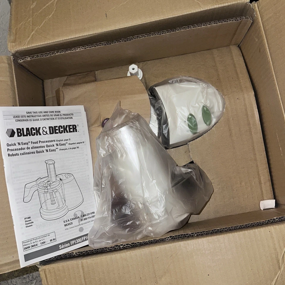 New Black & Decker Quick N Easy Plus Food Processor Continuous Food Chute FP1400 - Image 2 of 4