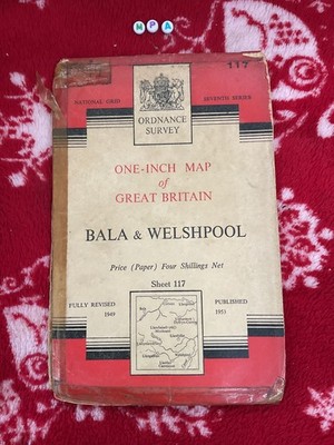 Ordnance Survey vintage , rambling walking Map  , Rare, Bala Welshpool