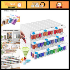 9-Pack Interlocking Storage Containers for Diamond Art Kits - 288 Slots Organize