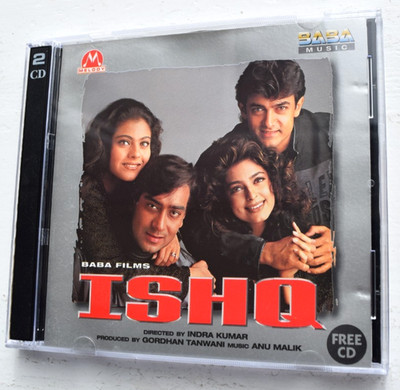 ISHQ & ISHQ KHUDA HAI ~ 2-Disc Bollywood soundtrack Hindi CD ~ anu malik ~ 1997