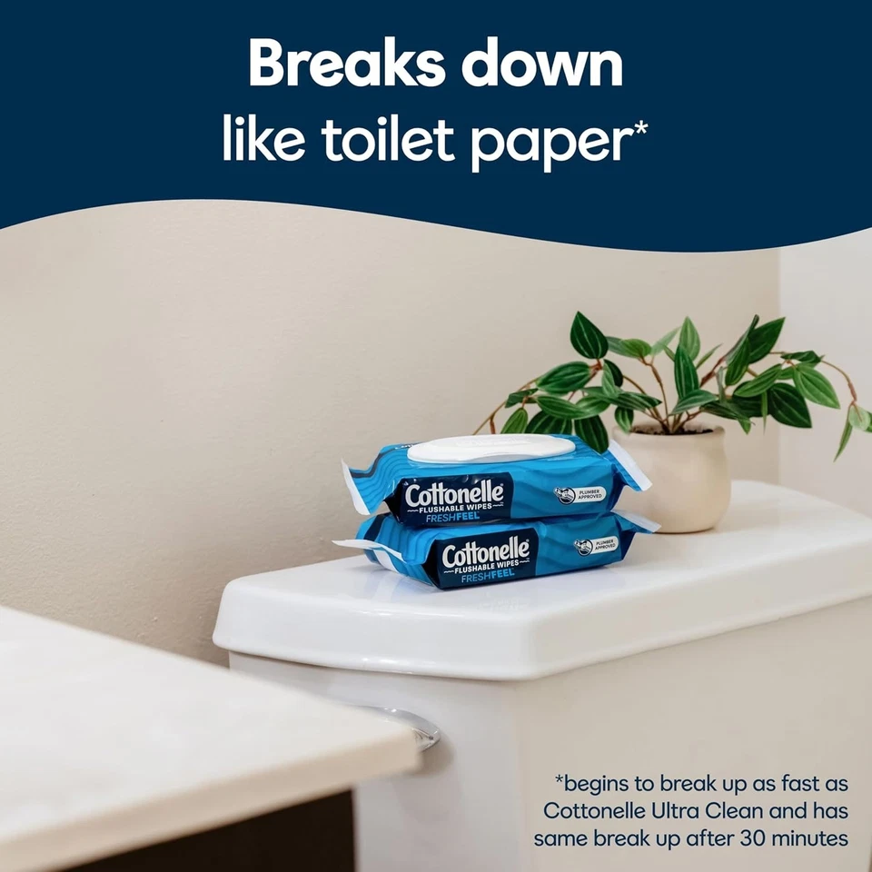 Cottonelle Fresh Feel Flushable Wet Wipes, Adult Wet Wipes, 8 Flip-Top Packs, 42 - Image 4 of 4