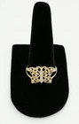 Vintage 925 Sterling Silver Gold Butterfly Ring Size 8