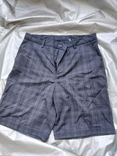 Pebble Beach Performance Golf Plaid Mens Shorts Size 34