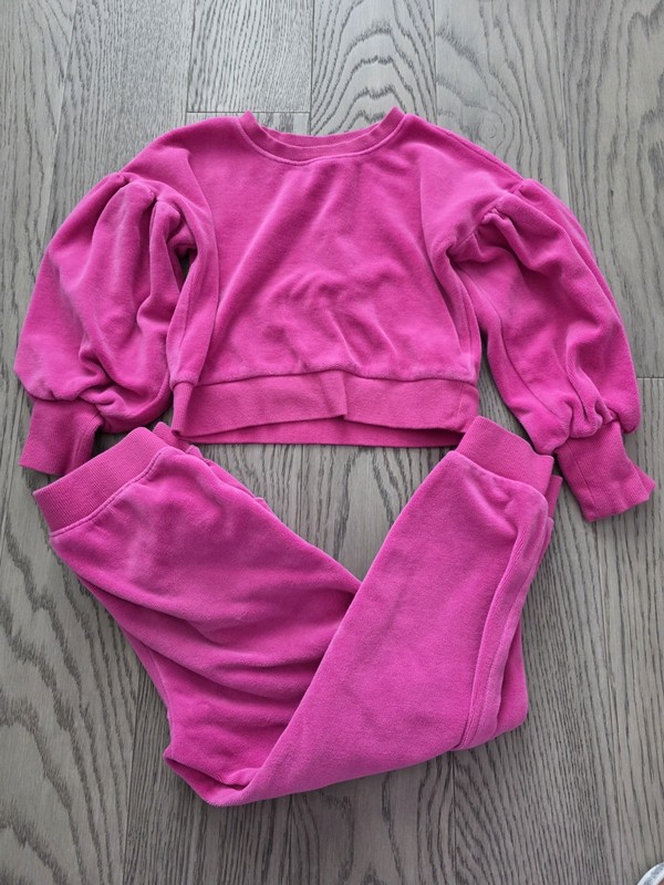 Janie And Jack Hot Pink Cute Sweatsuit 5T 
