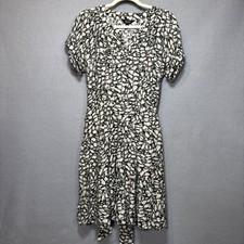 Simply Vera Wang Midi Dress Abstract Print Belted Size Medium