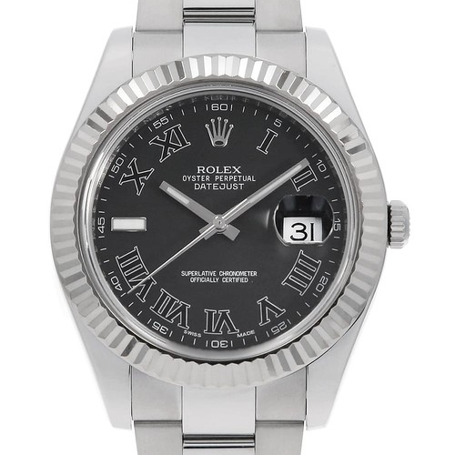 ROLEX Datejust II 116334 black Rome Random Number second hand ...