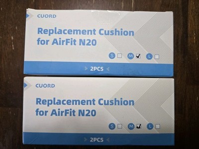 4 (2 x 2 packs)  Replacement Nasal Cushion for AirFit N20 Mask, Size Medium
