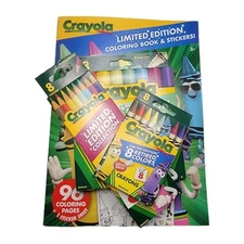 Crayola Limited Edition Crayons Markers Colored Pencils Coloring Book Bundle 