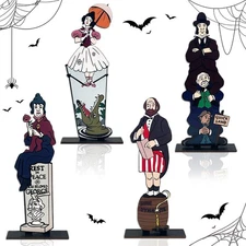4Pcs Haunted Mansion Stretching Portraits Halloween Decoration Haunted Mansion W