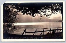 Foto postal real de colección Lake Crescent Clallam County WA Olympic Forest C466