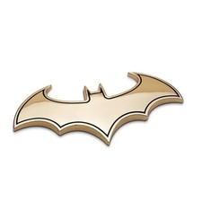 3d Bat Car Emblem Metal Sticker Matte Black Silver Gold Decal Badge