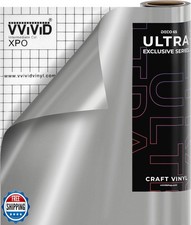 VViViD DECO65 Ultra Silver Gloss Premium Series Craft Vinyl 7ft x 1ft 
