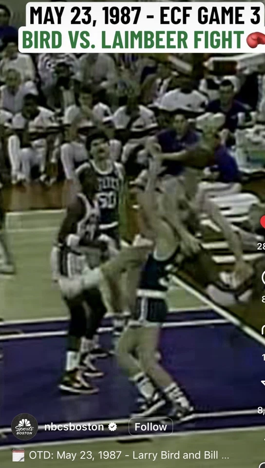 Игра LARRY BIRD против LAIMBEER FIGHT 1987 ECF 3 билета Detroit Boston Celtics РЕДКАЯ - Изображение 3 из 4