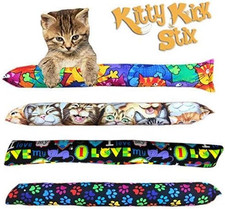 Cat Kicker Toys   15" Set of 2, Durable Cat  Kitten Kick Sticks with 100 Poten