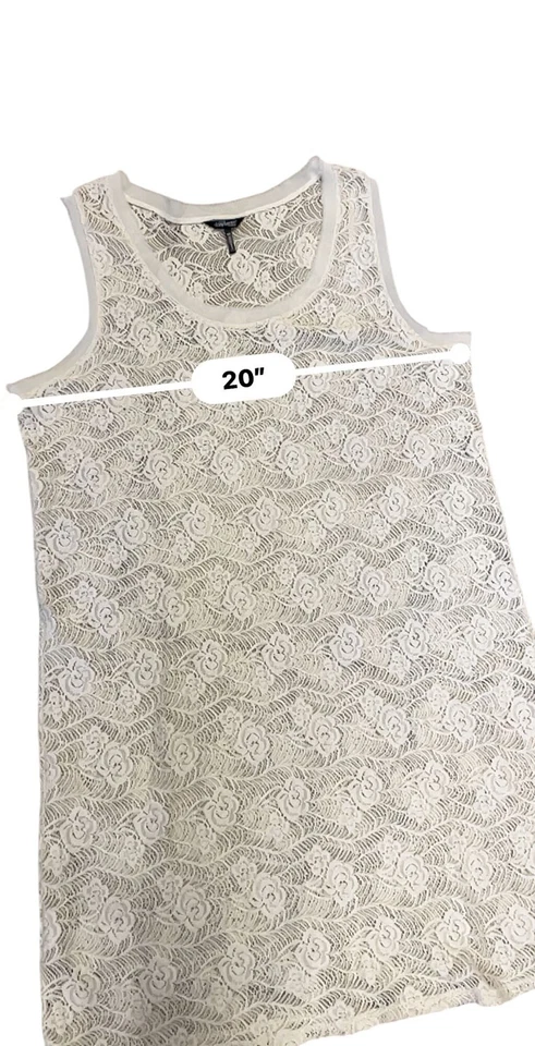 Talla Grande Vestido Sin Mangas Cubrir Crochet Encaje Túnica Nadar Playa Viaje Foto 3 de 4