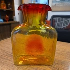 Vintage Mcm Blenko Glass Wheat Double Spout Water Jug Carafe Pitcher Full Size
