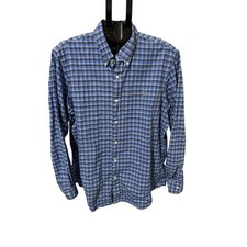 Polo Ralph Lauren Mens XL Blue Plaid Button Down Shirt Long Sleeve Classic Fit