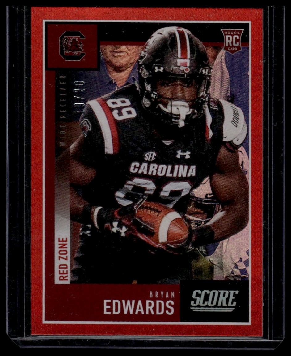 2020 Score Red Zone Bryan Edwards RC /20 SSP Raiders Falcons
