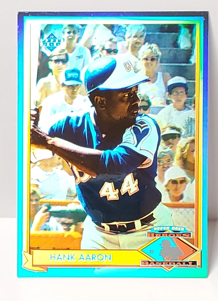 hank aaron holographic baseball card 1991 Heroes Of Hologram Hh1 | SidelineSwap Hank Aaron Topps Chrome Sparkle