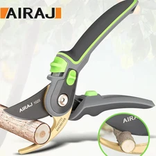 AIRAJ Garden Pruning Shears & Folding Saw Set - SK5 Steel Heavy Duty Hand Pruner