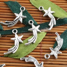 Alloy metal Tibetan Silver color star style charms 50pcs EF0112