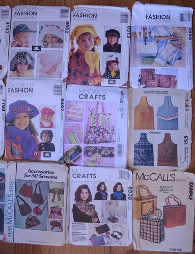 McCalls Craft Sewing Patterns Kids & Adult Hats & Handbags Totes Purses U-Choose - Picture 5 of 50