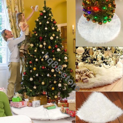 Albero Di Natale 80 Cm.Long Neve Peluche Albero Di Natale 80cm Gonna Base Tappetino Cover Natale Festa Decor Ebay
