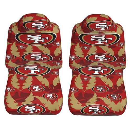 2pcs San Francisco 49ers Elastic Car Seat Covers Hawaii Style Print Seat Cover - Picture 5 of 9