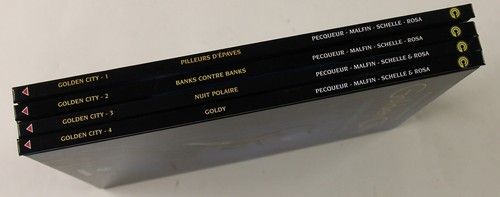 MALFIN PECQUEUR GOLDEN CITY 1 PILLEURS D'ÉPAVES EO Delcourt 1999 + bel ex-libris - Photo 6/8