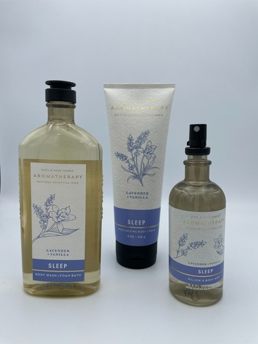 Bath & Body Works Lavender + Vanilla Sleep Aromatherapy Gift Set - 3pcs (NEW)