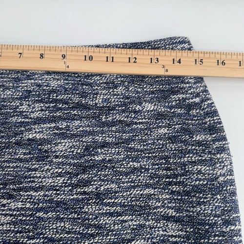 Ann Taylor Skirt Women 6 Blue Tweed Office Career Pencil Academia Preppy Lined - Picture 10 of 11