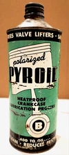 Rare Vintage Polarized PYROIL B Crankcase Lubrication 1 Qt. Can -- one quart oil