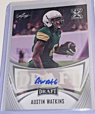 RARE AUSTIN WATKINS ROOKIE AUTO CARD 2021 LEAF DRAFT PHILADELPHIA EAGLES
