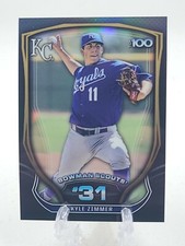 2015 Kyle Zimmer Rookie Rc Bowman Top 100 Refractor Insert