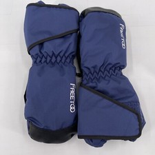 Freetoo Mittens Kids Youth Size Medium 10-12 Blue Black Insulated