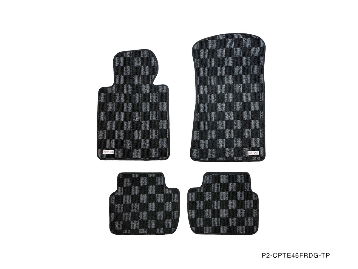 P2M for BMW E46 199906 3Series Coupe Sedan Front Rear Checkered Race