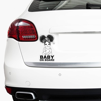 Autocollants Bébé à Bord Voiture, Bébé Fée 16 X 12.5 Cm, Stickers Bebe A Bord Résistants Aux UV Et Waterproof, Accessoire Sécurité Voiture