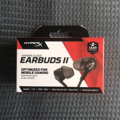 New HyperX Cloud Earbuds II Gaming Earbuds with Mic - Black & Red 2 Colors