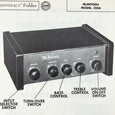 Original 1954 McIntosh Amp Model C104 Service Wire Schematic Repair Manual